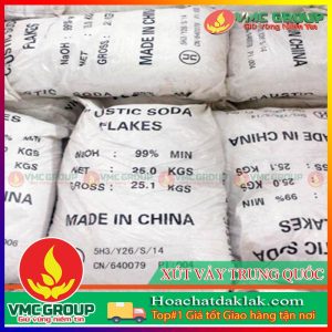 XÚT VẢY NAOH 99% TRUNG QUỐC BAO 25KG