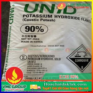 KOH 90% POTASSIUM HYDROXIDE BAO 25KG HÀN QUỐC