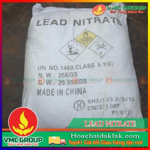 CHÌ NITRATE PB(NO3)2 LEAD NITRATE BAO 25KG TINH THỂ MÀU TRẮNG XUẤT XỨ TRUNG QUỐC