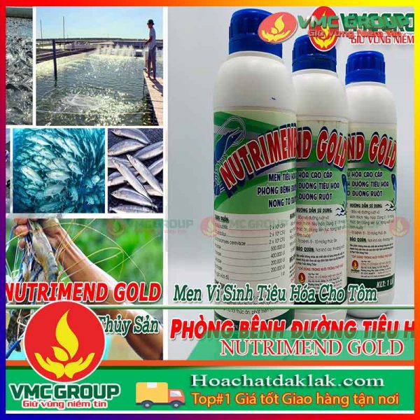 NUTRIMEND GOLD- MEN TIÊU HÓA DÙNG TRONG THỦY SẢN CHAI 1LÍT