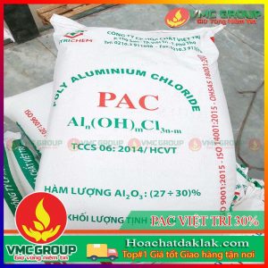 HÓA CHẤT PAC VIỆT TRÌ 30% BAO 25KG XUẤT XỨ VIỆT NAM