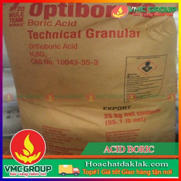 ACID BORIC H3BO3 BAO 25KG XUẤT XỨ MỸ