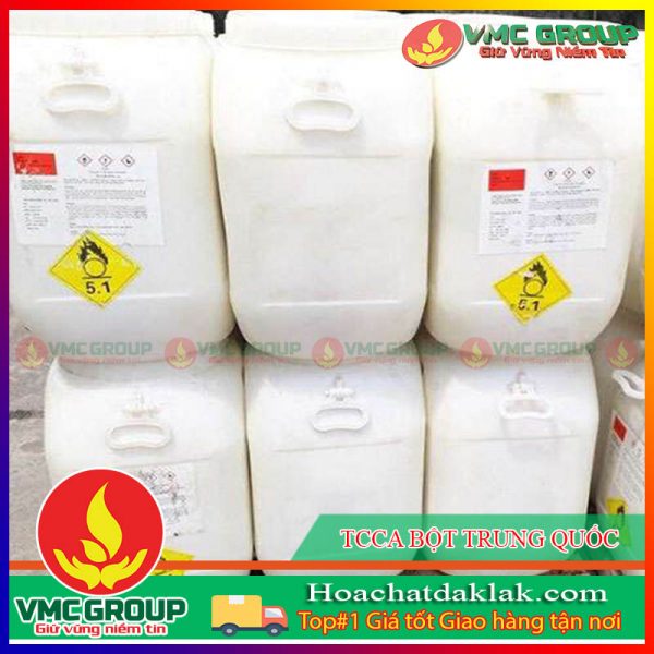 C3Cl3N3O3 - TCCA - TRICHLOROISOCYANURIC ACID THÙNG NHỰA 45KG XUẤT XỨ TRUNG QUỐC
