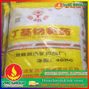 C4H9OCSSNa - SODIUM BUTYL XANTHATE (SBX) BAO 40KG NHŨ TƯƠNG MÀU TRẮNG HOẶC VÀNG NÂU