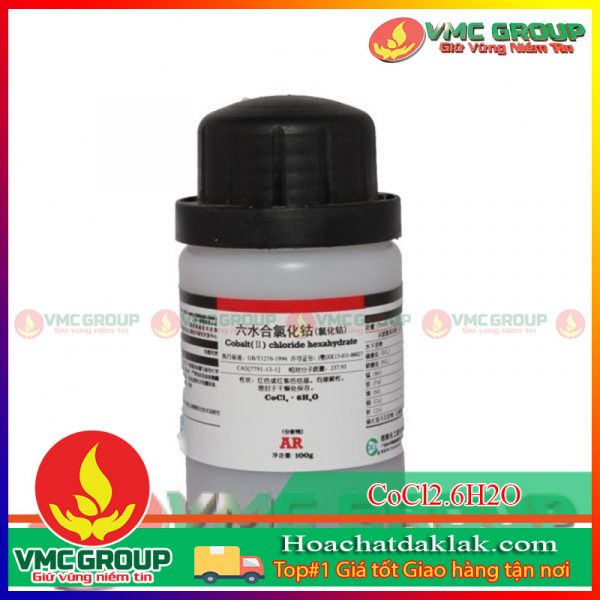 CoCl2.6H2O - COBALT (II) CHLORIDE HEXAHYDRATE LỌ 100G MÀU TÍM XUẤT XỨ TRUNG QUỐC
