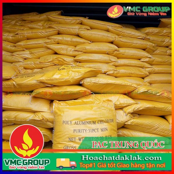 PAC TRUNG QUỐC- POLY ALUMINIUM CHLORIDE BAO 25KG TRUNG QUỐC