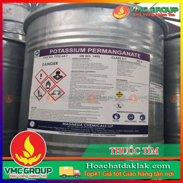 KMNO4 - POTASSIUM PERMANGANATE - THUỐC TÍM THÙNG 50KG TRUNG QUỐC