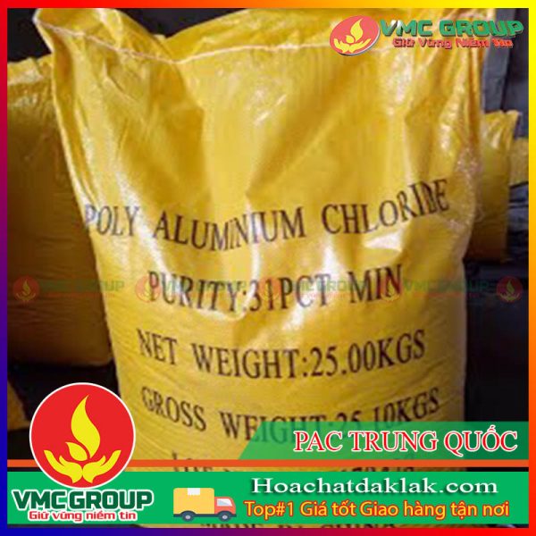 CÁC LOẠI HÓA CHẤT PAC LẮNG CẶN NƯỚC BỂ BƠI BAO 25KG XUẤT XỨ TRUNG QUỐC