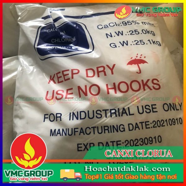 CANXI CLORUA- CaCl2 CÔNG NGHIỆP BAO 25KG DẠNG BỘT MÀU TRẮNG XUẤT XỨ TRUNG QUỐC