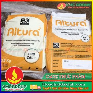 CANXI CLORUA CaCl2 THỰC PHẨM BAO 25KG CHẤT RẮN MÀU TRẮNG XUẤT XỨ ẤN ĐỘ